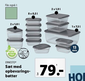 Lidl ERNESTOⓇ Sæt med opbevarings-bøtter tilbud