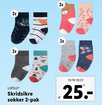 Lidl LUPILUⓇ Skridsikre sokker 2-pak tilbud