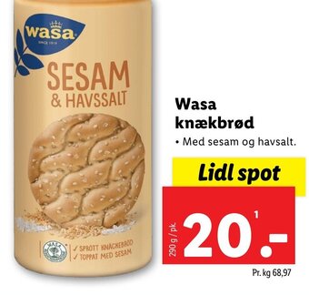 Lidl Wasa knækbrød tilbud