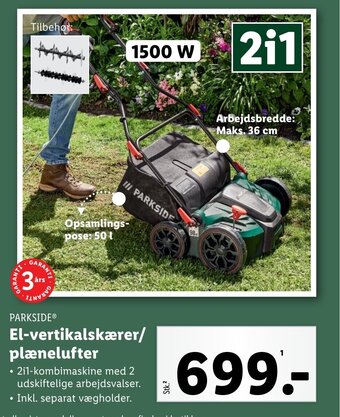 Lidl PARKSIDEⓇ El-vertikalskærer/ plænelufter tilbud