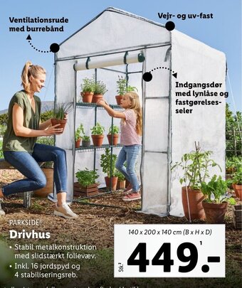 Lidl PARKSIDEⓇ Drivhus tilbud