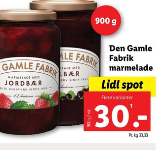 Lidl Den Gamle Fabrik marmelade tilbud
