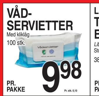 ABC Lavpris Vådservietter tilbud