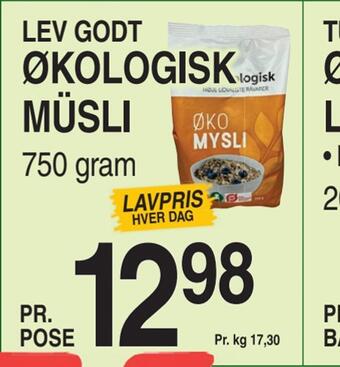 ABC Lavpris Økologisk müsli tilbud