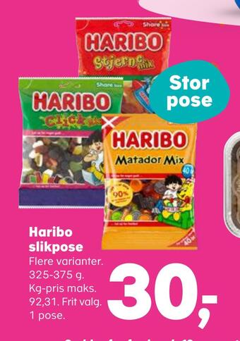 SuperBrugsen Haribo slikpose tilbud