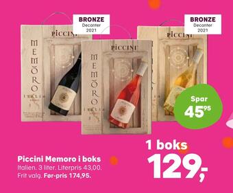 SuperBrugsen Piccini memoro i boks tilbud