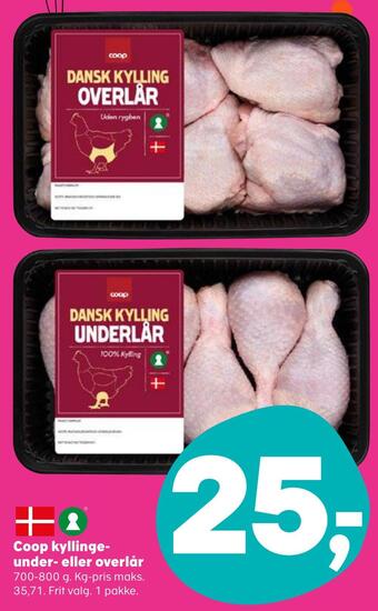 SuperBrugsen Coop kyllinge under eller overlår tilbud
