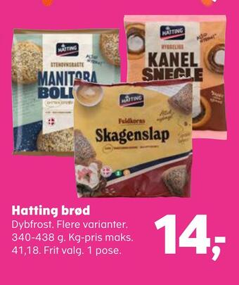 SuperBrugsen Hatting brød tilbud