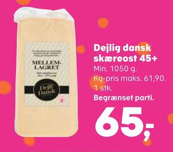 SuperBrugsen Dejlig dansk skæreost 45+ tilbud