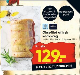 Bilka Oksefilet af irsk kødkvæg tilbud