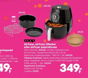 SuperBrugsen Airfryer, airfryer tilbehør eller airfryer papirsforme tilbud