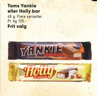 Bilka Toms yankie eller holly bar tilbud