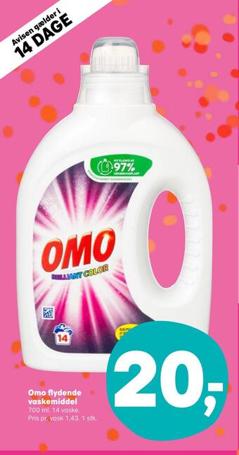SuperBrugsen Omo flydende vaskemiddel tilbud