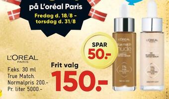 Bilka 30 ml true match tilbud