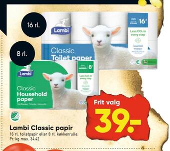 Bilka Lambi classic papir tilbud