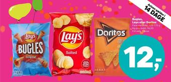 SuperBrugsen Bugles, lays eller doritos tilbud
