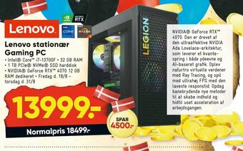 Bilka Lenovo stationær gaming pc tilbud