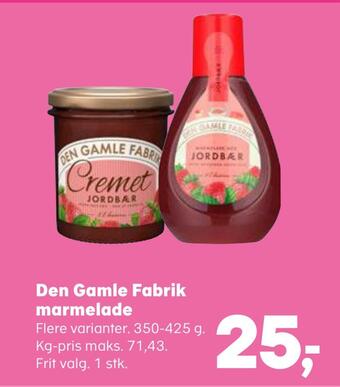 SuperBrugsen Den gamle fabrik marmelade tilbud