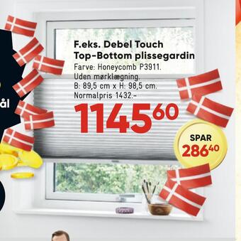 Bilka Debel touch top-bottom plissegardin tilbud