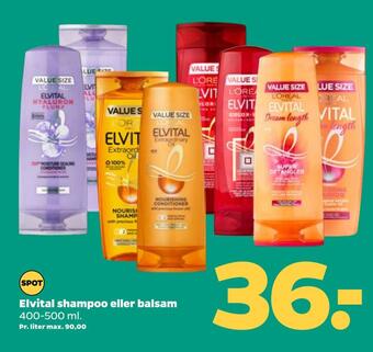Netto Elvital shampoo eller balsam tilbud