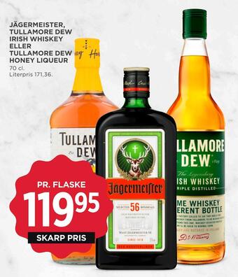 MENY Jägermeister, tullamore dew irish whiskey eller tullamore dew honey liqueur tilbud