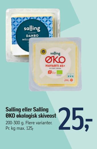 Føtex Salling eller salling øko økologisk skiveost tilbud