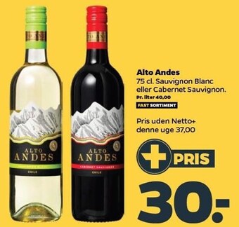 Netto Alto andes 75 cl tilbud