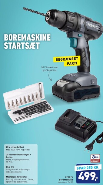 ALDI Ferrex boremaskine tilbud