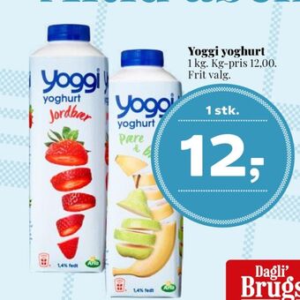 Dagli'Brugsen Yoggi yoghurt jordbær tilbud