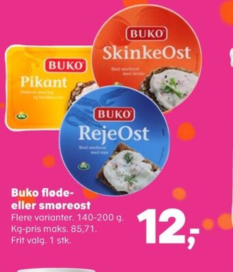 Kvickly Buko smelte smøreost skinkeost tilbud