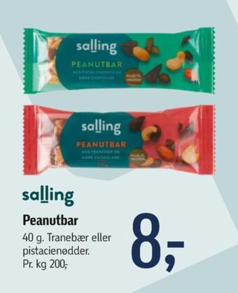 Føtex Salling peanutbar pistacienødder tilbud