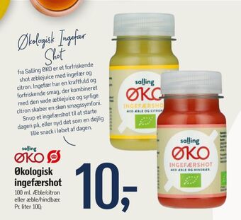 Føtex Salling øko ingefærshot æble & citron tilbud