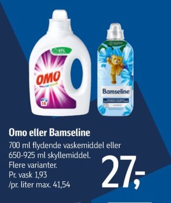 Føtex Omo vaskemiddel-flydende tilbud