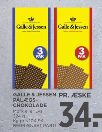 MENY Galle & jessen pålægschokolade mælk tilbud