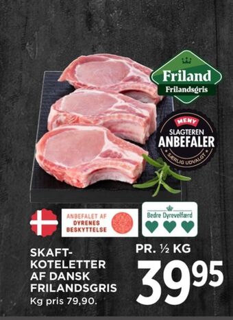 MENY Friland frilandsgris skaftkoteletter tilbud