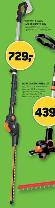 XL-BYG Worx professional hækkeklipper tilbud