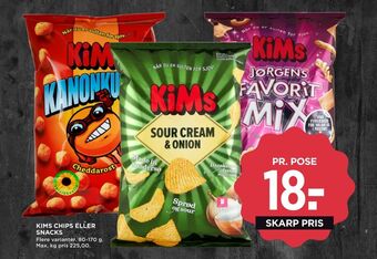 MENY Kims chips tilbud