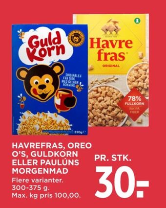 MENY Guldkorn morgenmadsprodukt tilbud