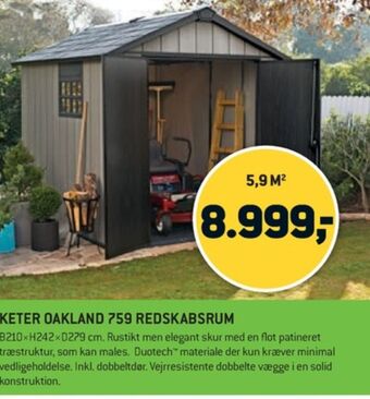 XL-BYG Keter redskabsrum tilbud
