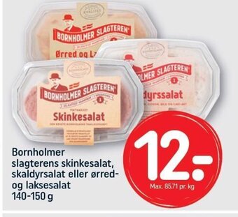 Bornholmer slagterens skinkesalat, skaldyrsalat eller ørred-og laksesalat 140-150 g