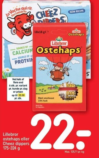 REMA 1000 Lillebror ostehaps eller Cheez dippers 175-324 g tilbud