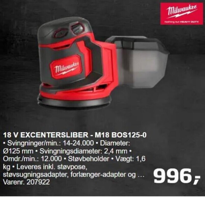 Milwaukee best sale excentersliber m18