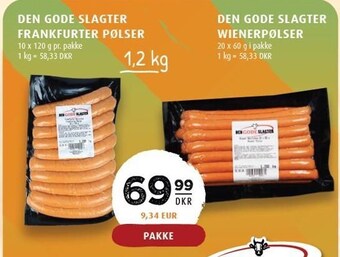 Scandinavian Park Den gode slagter frankfurter pølser eller den gode slagter wienerpølser tilbud