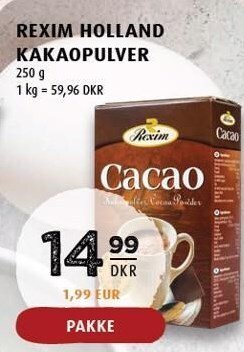Scandinavian Park Rexim holland kakaopulver tilbud