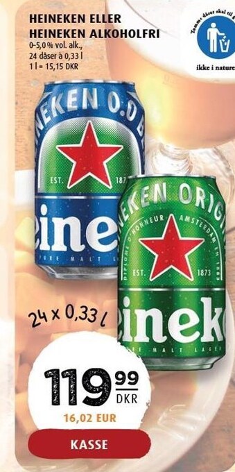 Scandinavian Park Heineken eller heineken alkoholfri tilbud
