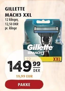 Scandinavian Park Gillette mach3 xxl tilbud