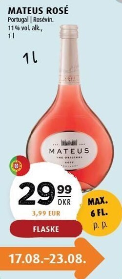 Scandinavian Park Mateus rosé tilbud