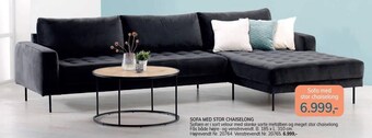Daells Bolighus Sofa med stor chaiselong tilbud