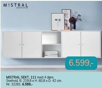 Daells Bolighus Mistral sekt. 111 tilbud