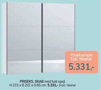 Daells Bolighus Priseks. skab tilbud